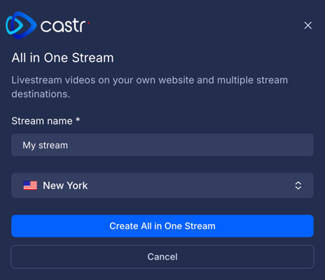 Castr create stream.png