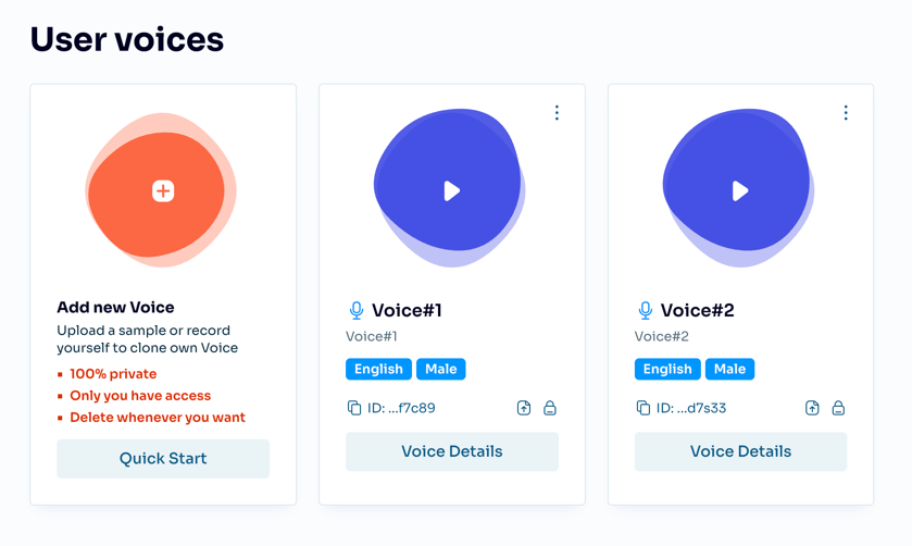 Cloned voice